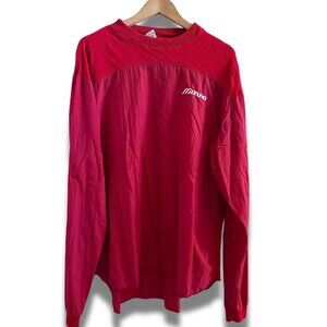 Mizuno XL Vintage 90s Red Athletic Pullover Lightweight Track Training Top